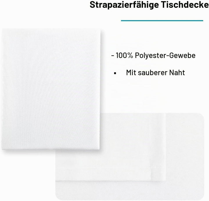 Hiasan Glatt Tischdecke Weihnachten Fleckenabweisend Tischtuch mit Lotuseffekt Leicht Wasserabweisen