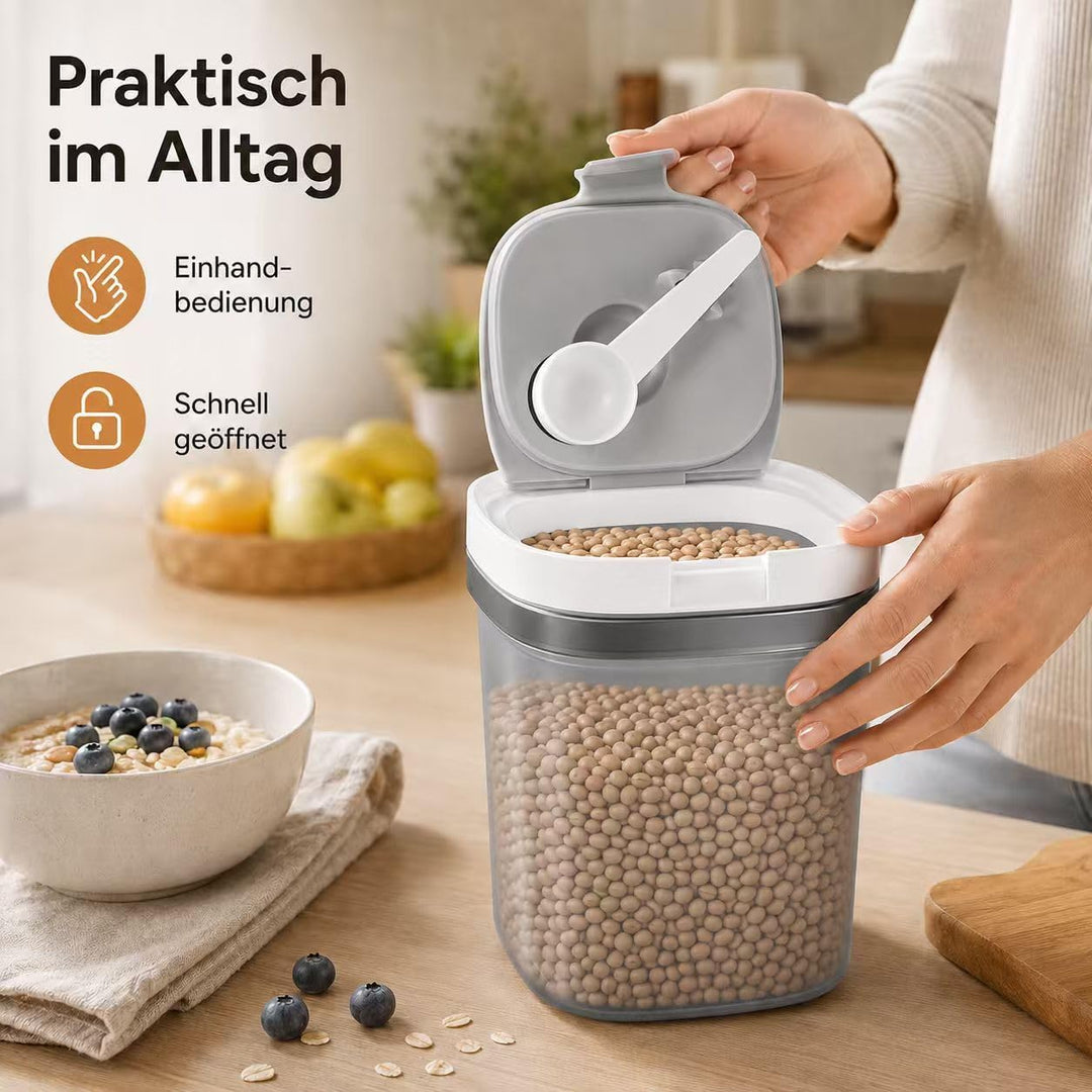 Kaffeedose, 1300 ml Vakuumdose mit Löffel Lichtundurchlässiger
