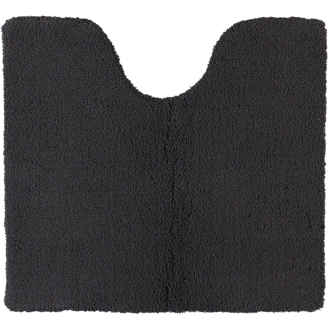Rhomtuft Badteppiche Square Zinn - 02 Toilettenvorlage mit Ausschnitt 55x60 cm, Toilettenvorlage mit