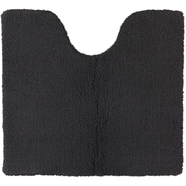 Rhomtuft Badteppiche Square Zinn - 02 Toilettenvorlage mit Ausschnitt 55x60 cm, Toilettenvorlage mit