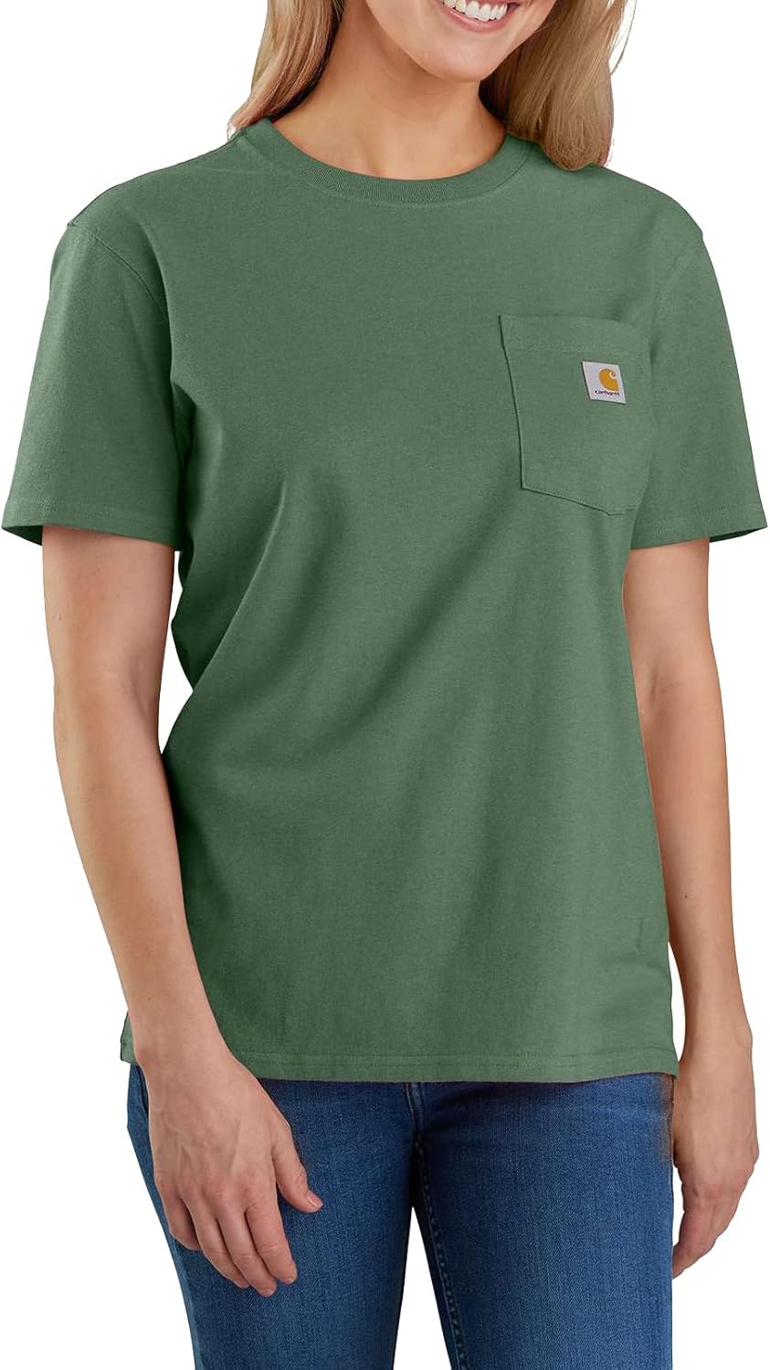 Carhartt Bekleidung Logo T-Shirt grün M Frosted Balsam, M Frosted Balsam