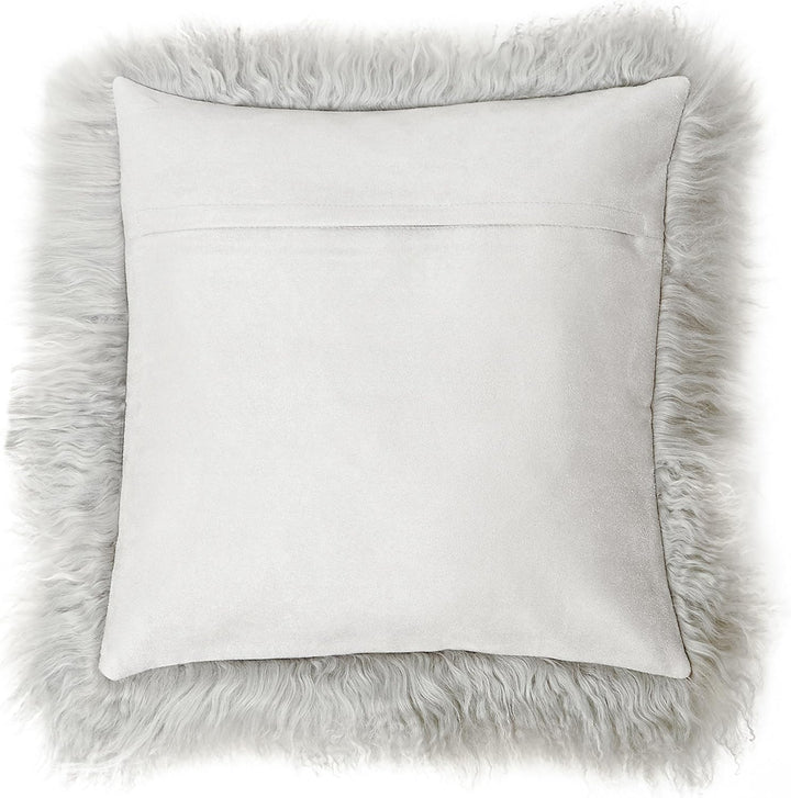 Reissner Lammfelle Tibet Lammfell Kissenbezug langflorig 30x30cm JAY105 Farbe Silber grau (Tops) Jay