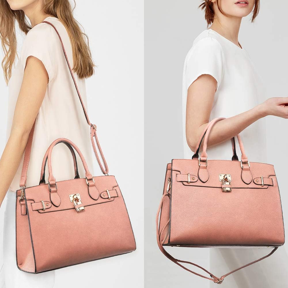 Dasein Women Handbags and Purses Ladies Shoulder Bag Top Handle Satchel Tote Work Bag with Matching