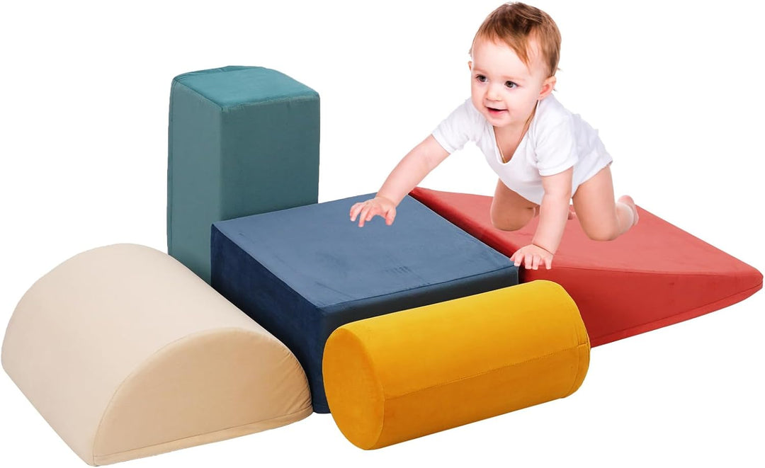 Schaumstoff Bausteine Kinder Klettern Indoor, 5 STK Softbausteine Riesenbausteine Spielbausteine, We