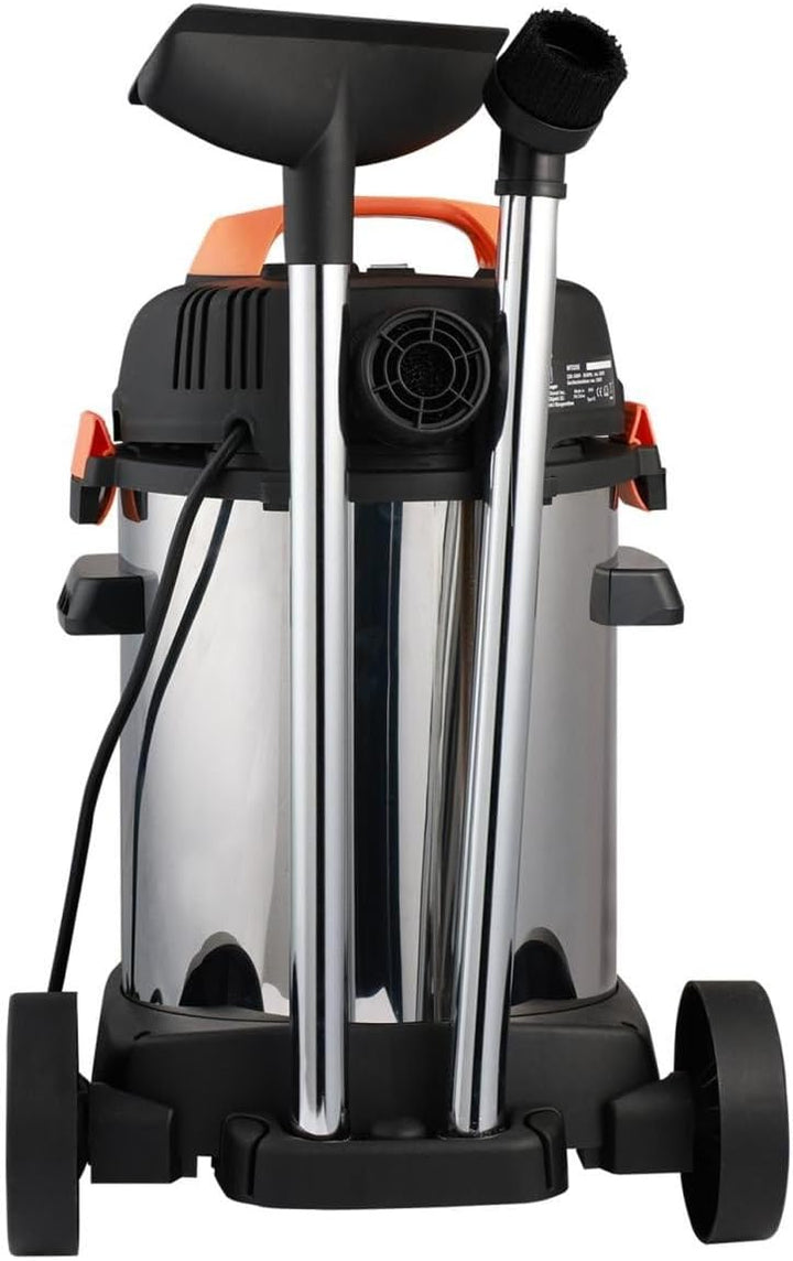 Primaster Nass-Trockensauger Pro 25 SI 1800 W 25 L Edelstahlbehälter Nass-Trockensauge