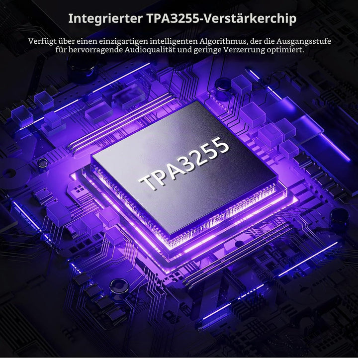 Jancane Bluetooth 5.4 Verstärker, 300 W x 2, kabelloser Mini-Verstärker, Heim-Audio, Stereo, TPA3255
