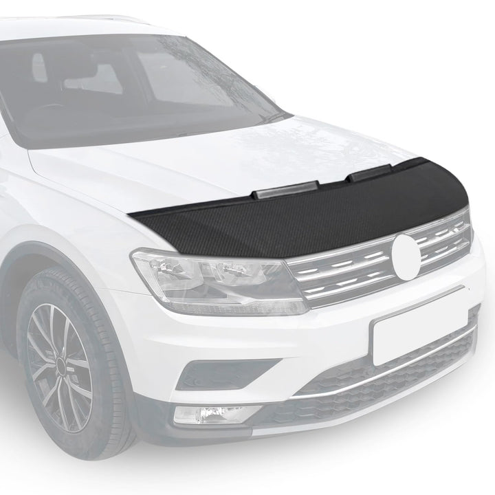 OMAC Haubenbra Steinschlagschutz Bonnet Bra kompatibel mit VW Golf 1983-1992 Carbon Optik Halb Schwa