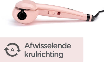 BaByliss Rose Blush Curl Secret Auto-Curler, aus Kunststoff, automatischer Lockenstab mit 2 Temperat