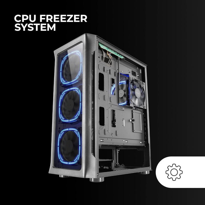 Mars Gaming MC-NEO Schwarz, XXL E-ATX Gaming Tower, Gehärtetes Glas Seiten und Frontfenster, 4X ARGB