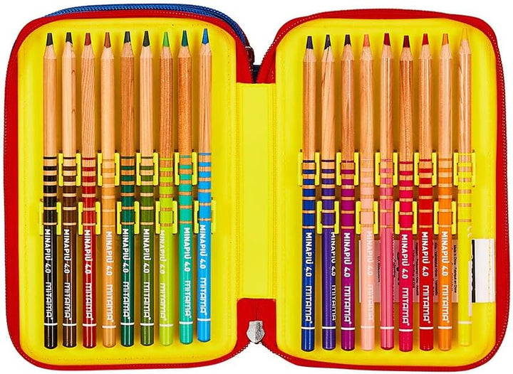Seven Pen Pad Federmäppchen, Mäppchen, Mehrfarbig, Federtasche für Schreibwaren, Etui mit Stiften, K