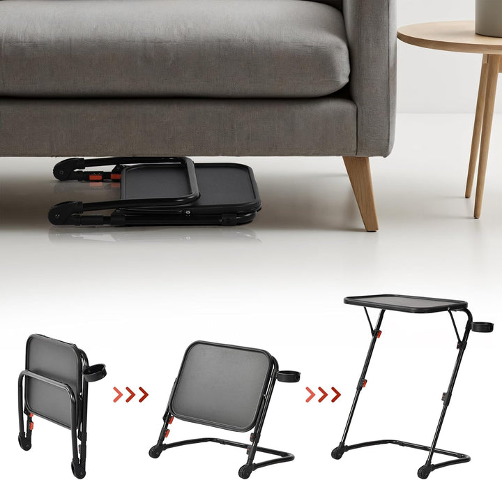 MEUBLE COSY Laptoptisch Frühstückstablett Höhenverstellbar Ohne Montage Betttisch Laptopständer Falt