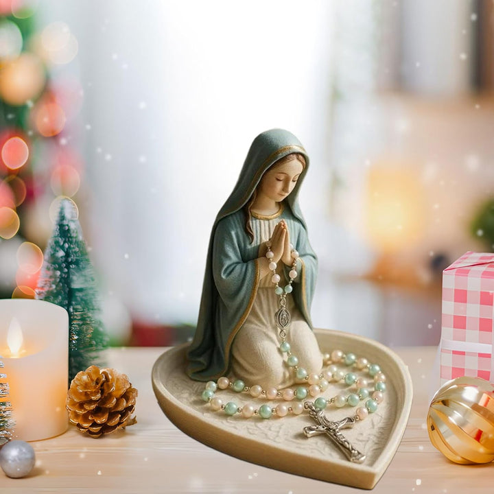 Mary Betender Rosenkranzhalter, Präsentationsständer für Halskette, Vintage-Katholischer Rosenkranzh