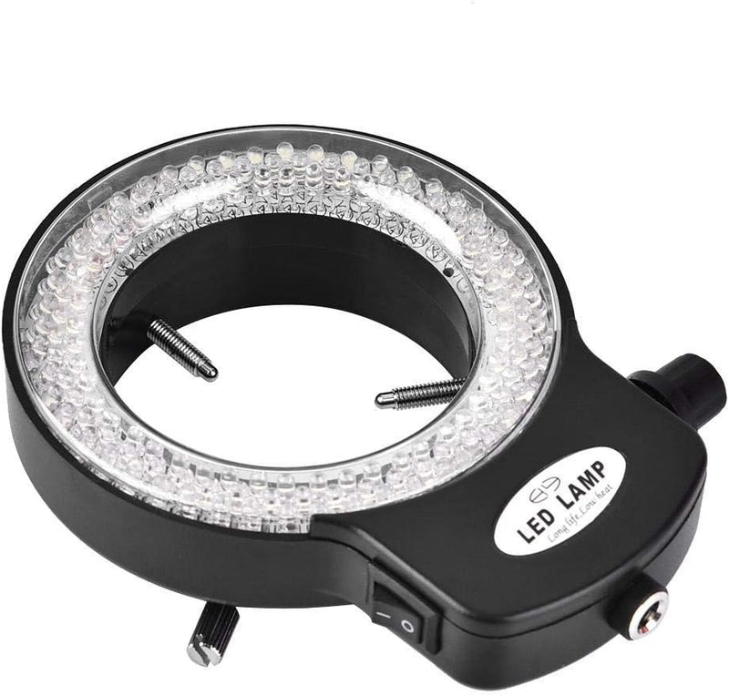 LED Ringlicht, LED Kamera Ring, Optische Ringleuchte Mikroskop Kamera mit 144 LED Perlen Lichtquelle