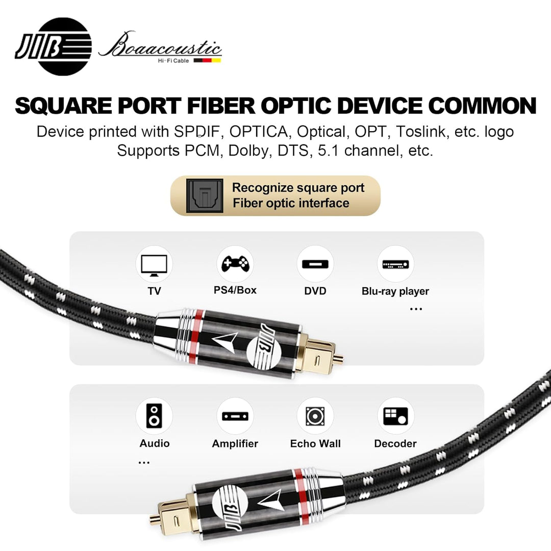 BOAACOUSTIC JIB Optisches Audiokabel High End Audio & hifi Optical Audio Cable Digital Toslink Kabel