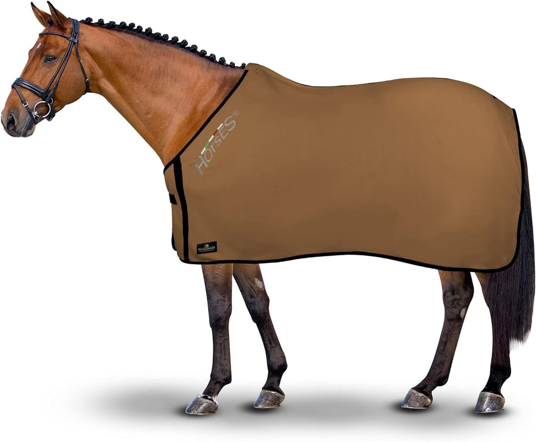 Horses, Fleece Pferdedecke, Basismodell, weich und bequem, ideal für Transport und Feierabend, Gröss