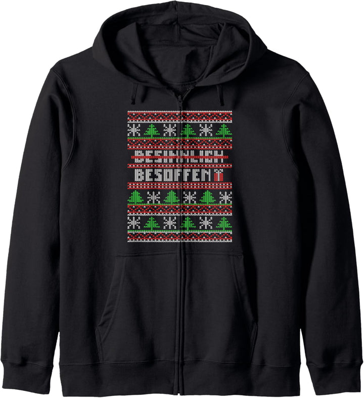 Besinnlich Besoffen Lustiges Ugly Christmas Weihnachten Kapuzenjacke