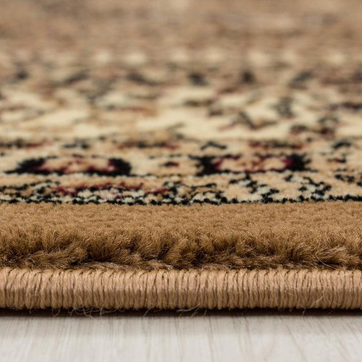 Carpetsale24 Teppich Wohnzimmer Traditioneller Orientalisch Design Beige 120 x 170 cm - Kurzflor Tep