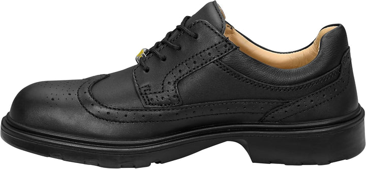 ELTEN Sicherheitsschuhe OFFICER ESD S2, Herren, Leder, Stahlkappe, leicht, elegant, Schwarz, Grösse: