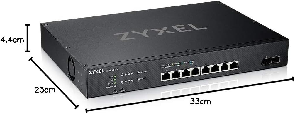 ZyXEL NebulaFlex Smart-Managed Switch mit 8 Ports, Multi-Gigabit + 2 10G Glasfaser-Ports [XS1930-10]
