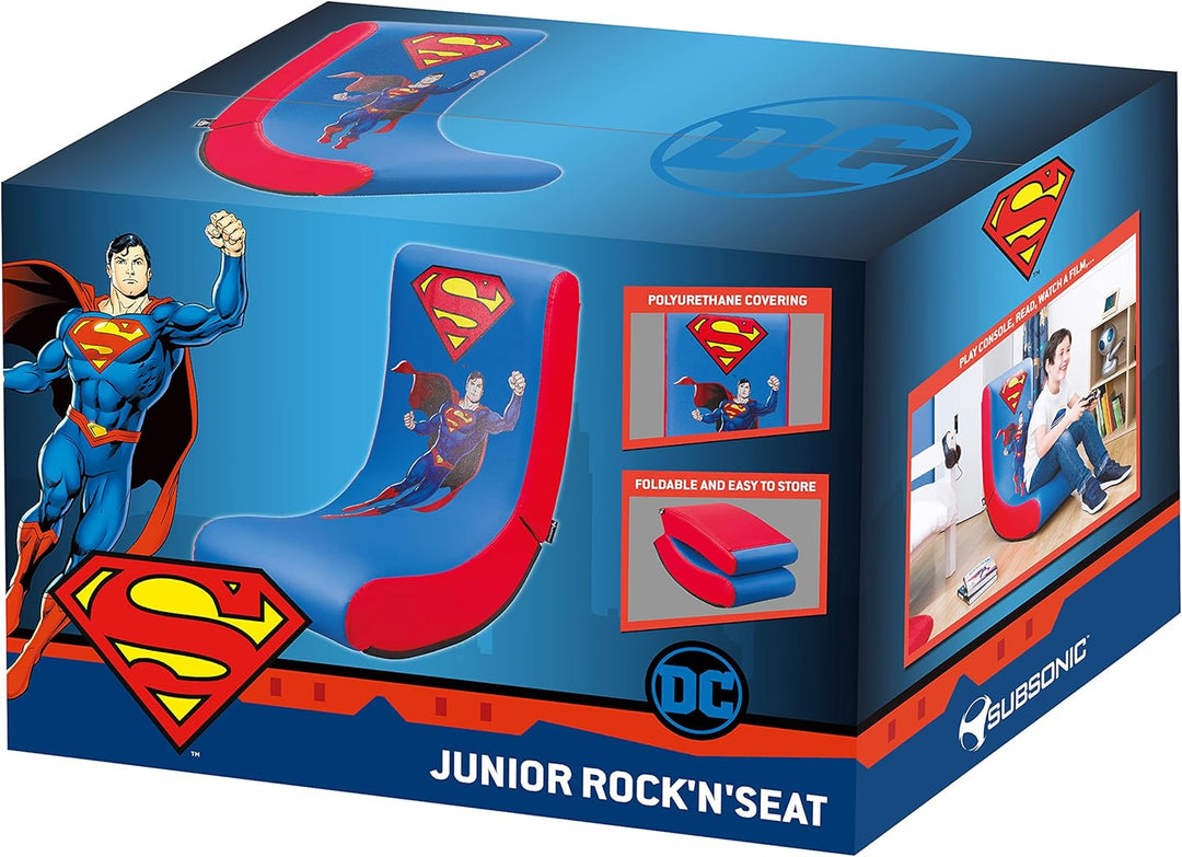 Subsonic Superman - Rock'n'seat junior gamer chair- Kinder/Jugendliche Gaming-Stuhl offizielle Lizen