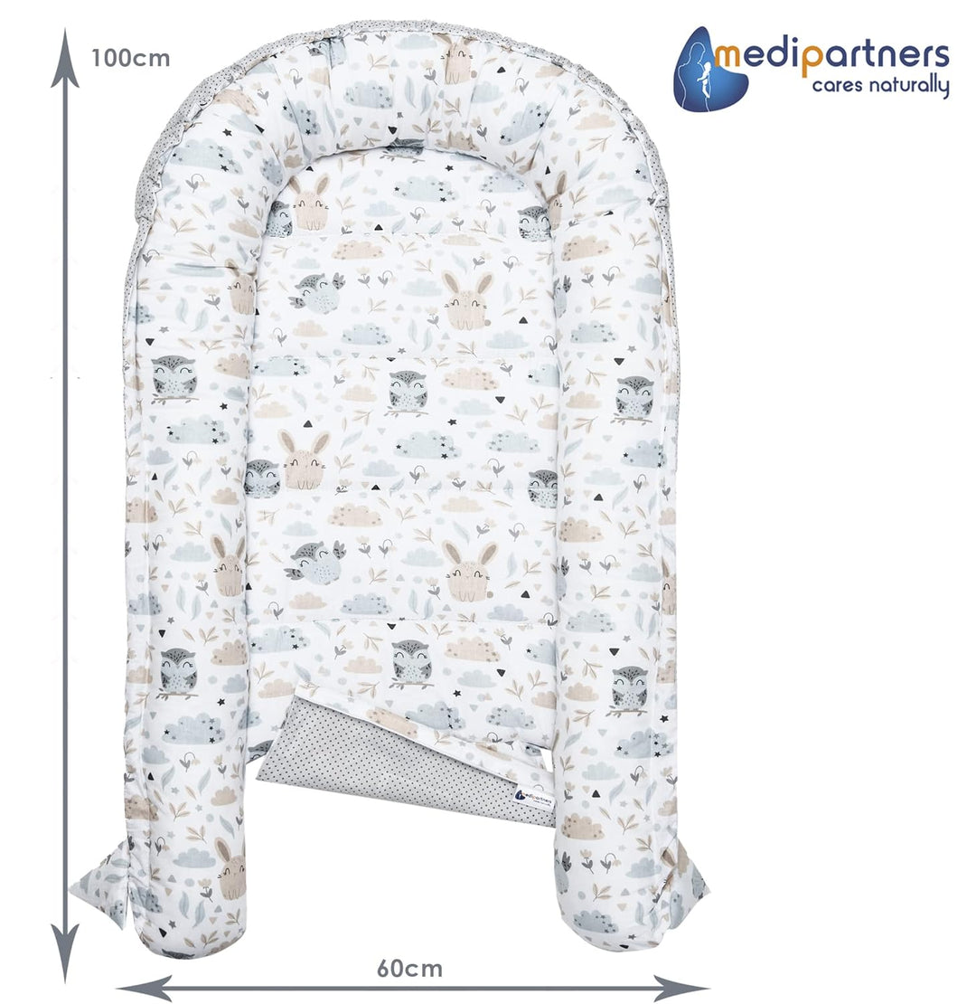 Medi Partners 5 teilig Babynestchen Set Babynest 100x60x15 herausnehmbarer Einsatz Bett Kuschelnest