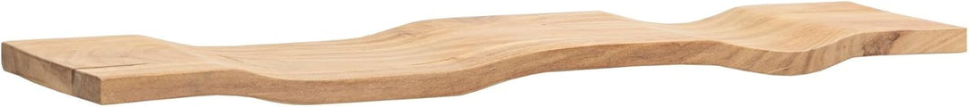 FineBuy Wandregal Akazie Massivholz 80cm - Schwebendes Design Regal für die Wand Holz massiv - Hänge