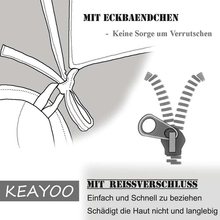 KEAYOO Baby Bettwäsche 100x135 Weiss mit Buntstiftzeichnung Süsses Tier und Bäume 100% Baumwolle mit