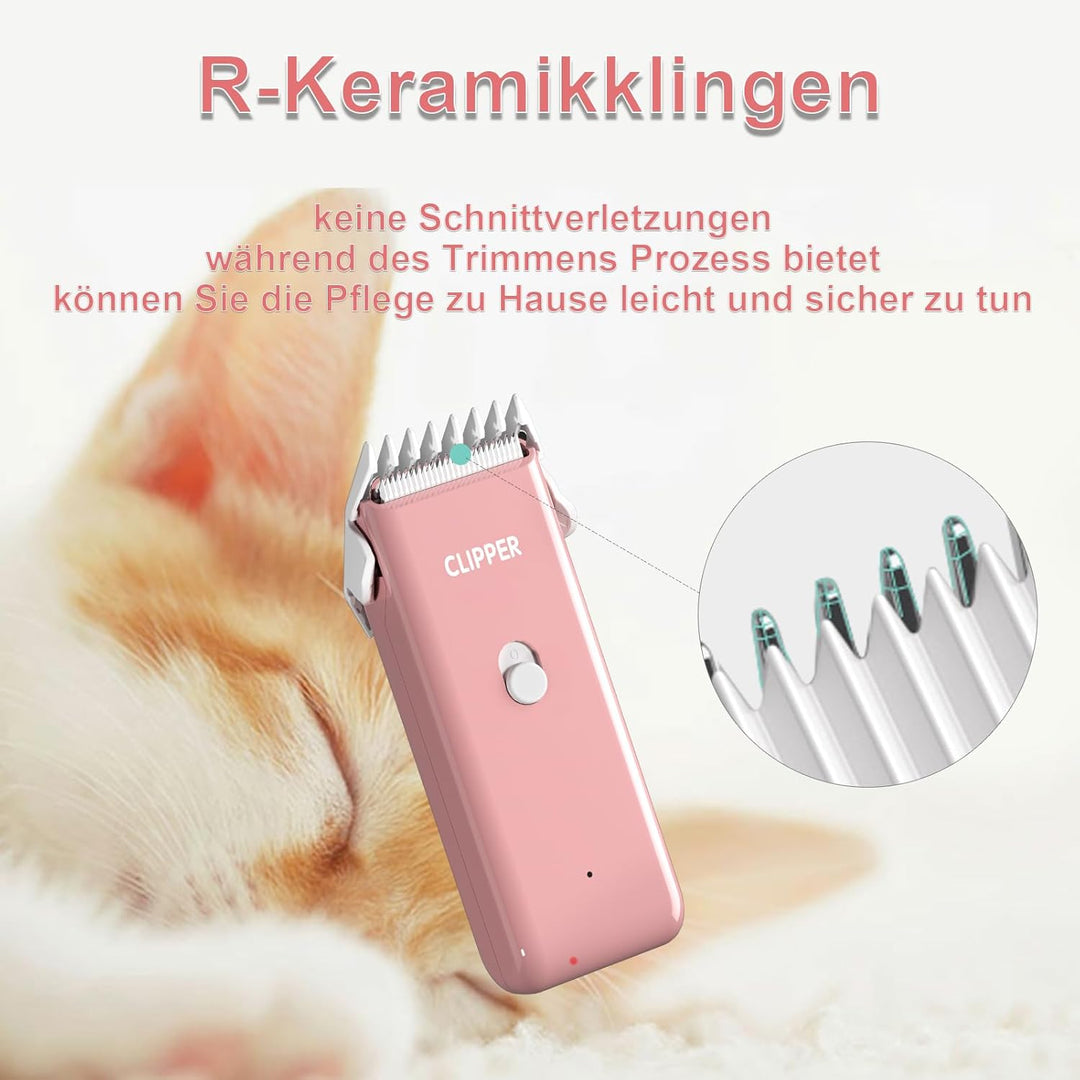 Hundeschermaschine Leise Elektrische Tierhaarschneidemaschine für Hund Katze, Profi Haarschneidemasc