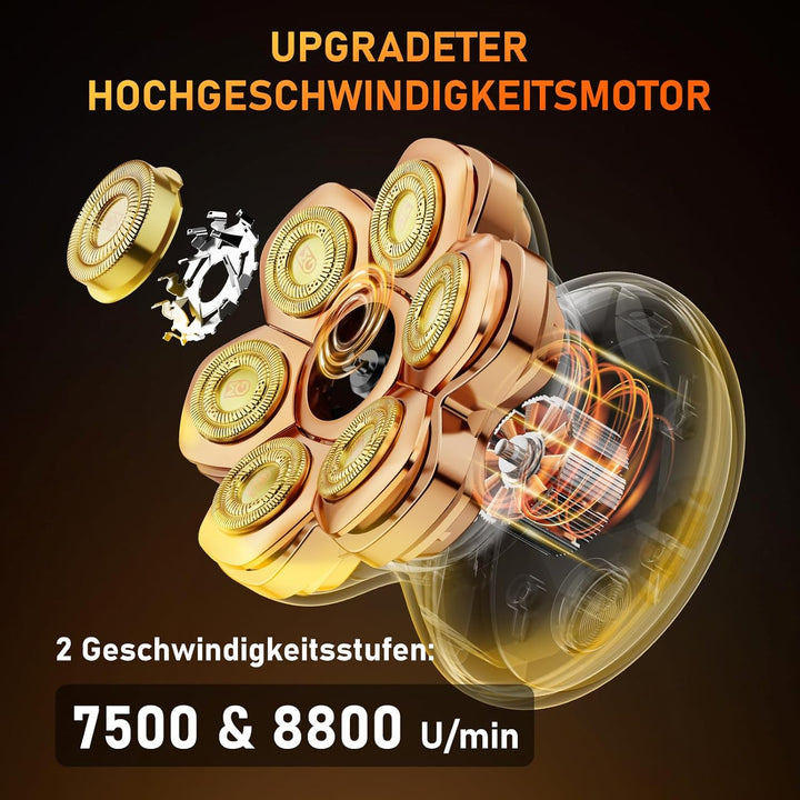 7D PRO Glatzen Rasierer Herren,MAXGROOM IPX6