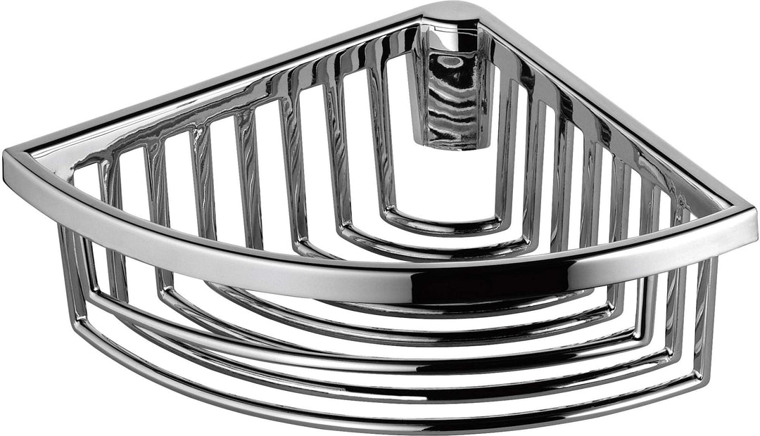 Keuco Eck-Duschkorb aus Metall hochglanz-verchromtes Gitter, abnehmbar, verdeckte Befestigung, 26x7,
