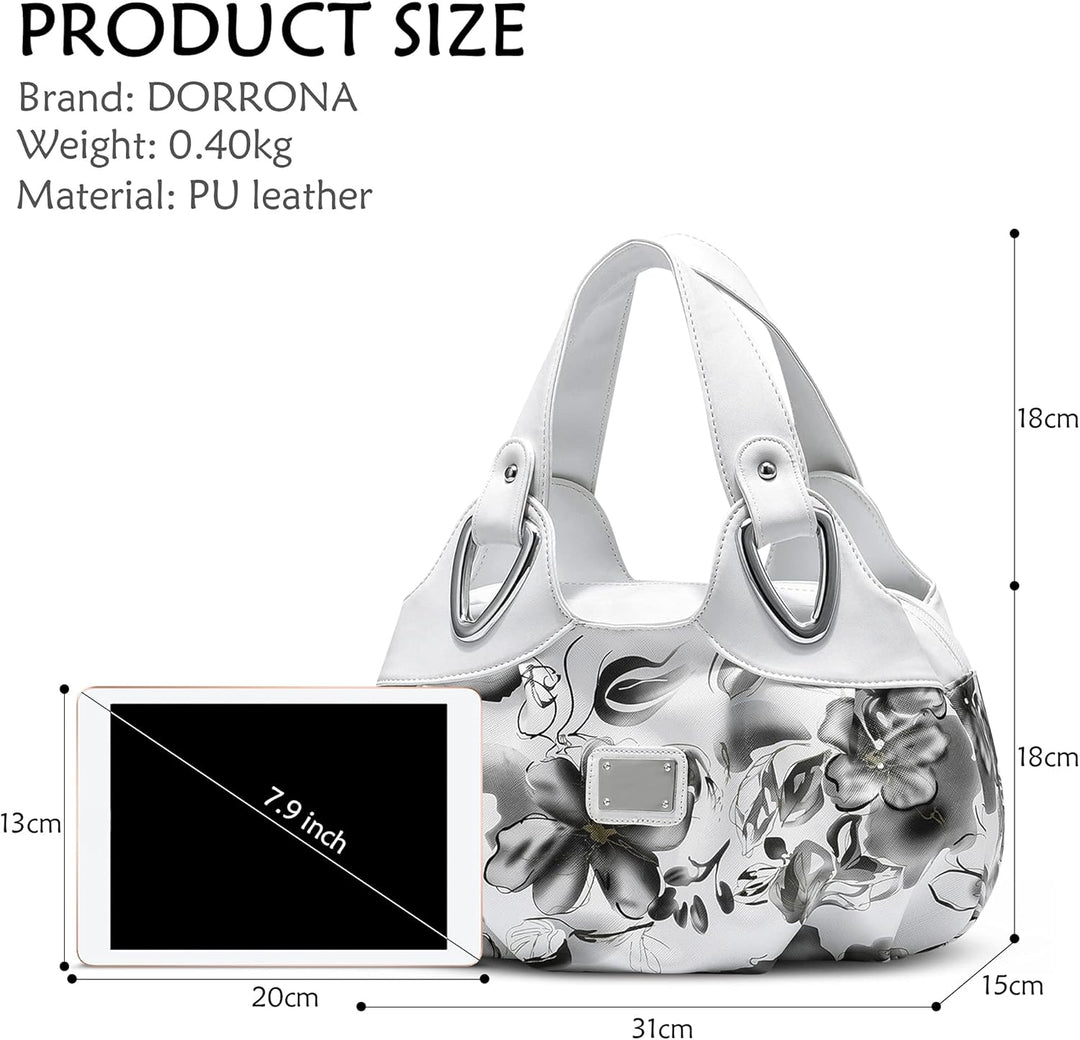 DIRRONA Damen Handtasche Schultertasche Kompakt Tragetasche Lässige Handgelenktasche Wasserdicht PU