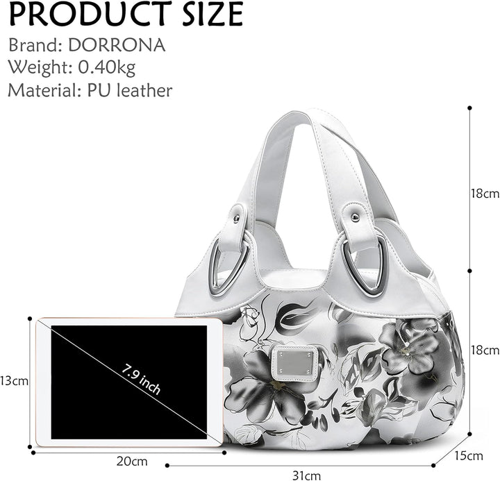 DIRRONA Damen Handtasche Schultertasche Kompakt Tragetasche Lässige Handgelenktasche Wasserdicht PU