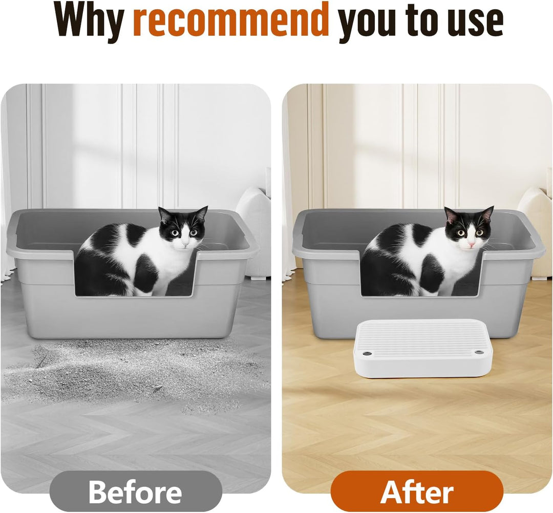 Katzentreppe, Katzentoilette Rampenmatte mit Filterfunktion, Katzenklo Stufen für automatische selbs