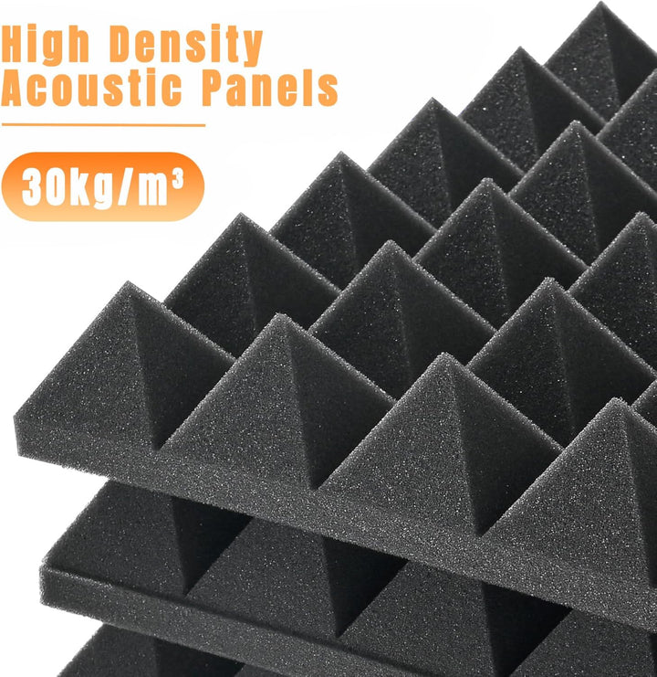 Akustikschaumstoff Platten, 12 Stück 30x30x5cm Hochdichte Schallschutz-Winkel für Wände, Geräuschabs