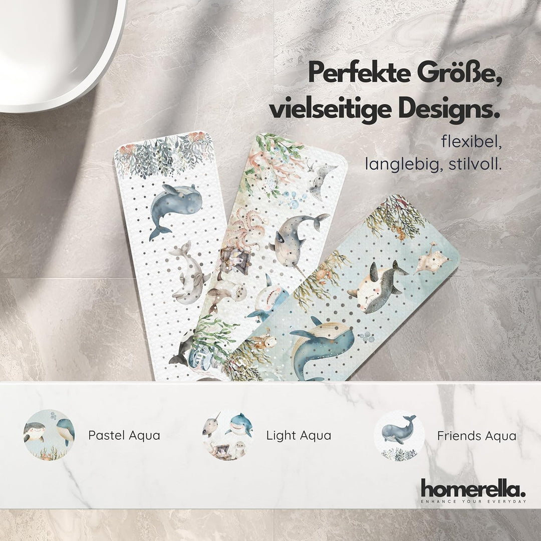 Homerella Badewannenmatte rutschfest Kinder - Antirutschmatte, Duschmatte Light Aqua, Light Aqua