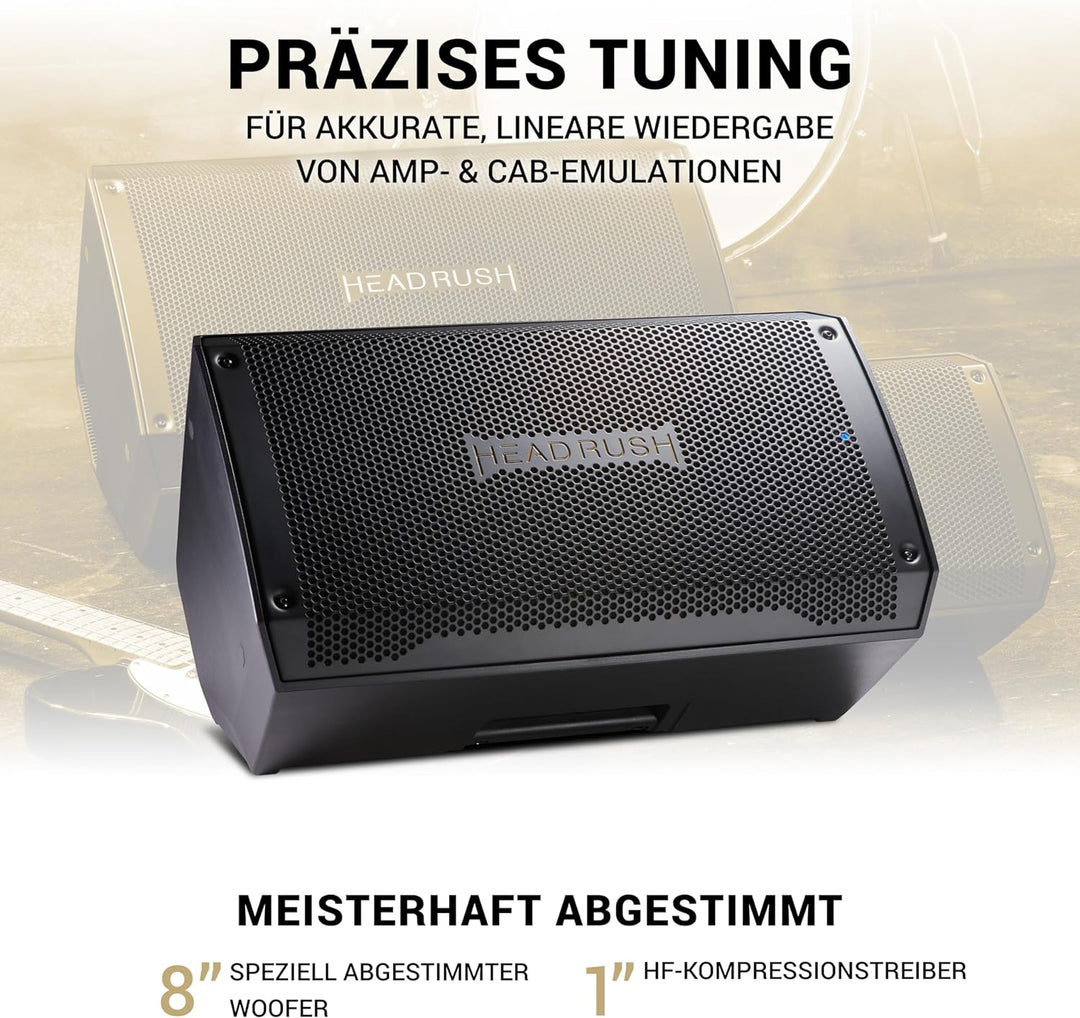 Headrush FRFR108 MKII - 2000W E Gitarre & Bass Amp, 8" Fullrange linearer Frequenzgang Bluetooth-Lau