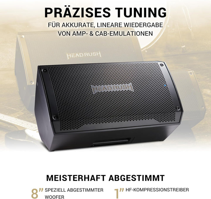 Headrush FRFR108 MKII - 2000W E Gitarre & Bass Amp, 8" Fullrange linearer Frequenzgang Bluetooth-Lau