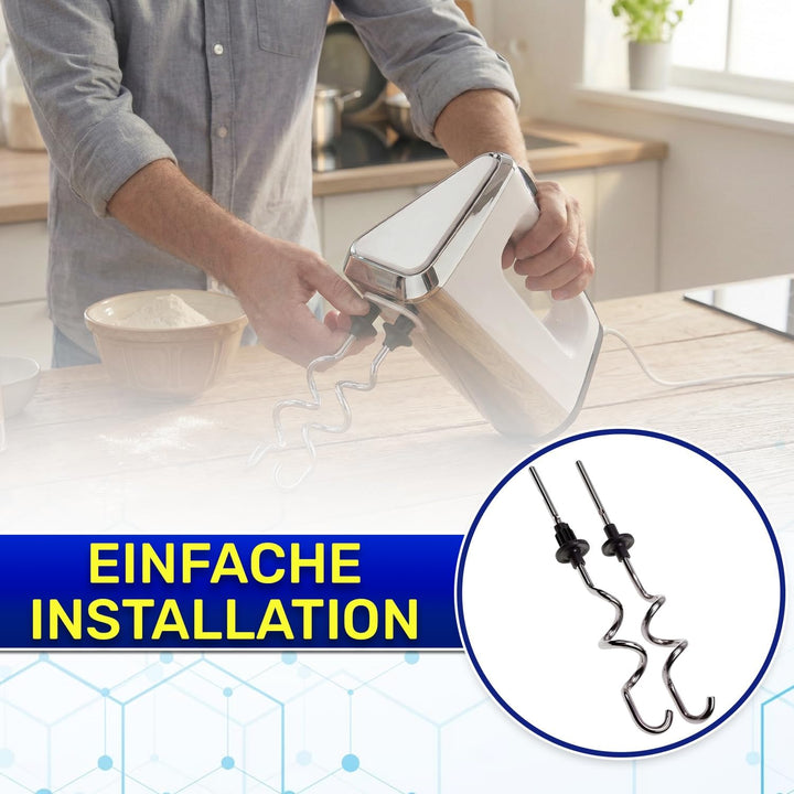 2 Stück Knethaken Handmixer mit Originalcode MS-652992 für Krups Handrührgerät 3Mix 7000 9000 GN9101