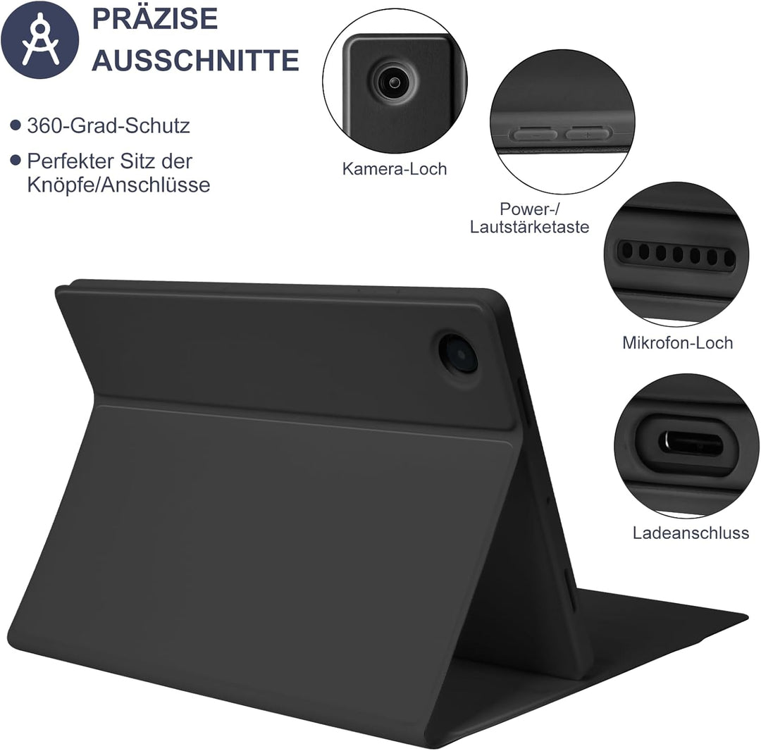 aMZCaSE Bluetooth-Tastaturgehäuse für Samsung Galaxy Tab A9+/ A9 Plus 11 Zoll 2023(SM-X210/X216/X218