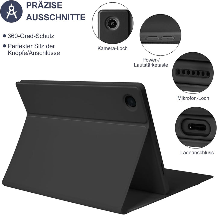 aMZCaSE Bluetooth-Tastaturgehäuse für Samsung Galaxy Tab A9+/ A9 Plus 11 Zoll 2023(SM-X210/X216/X218