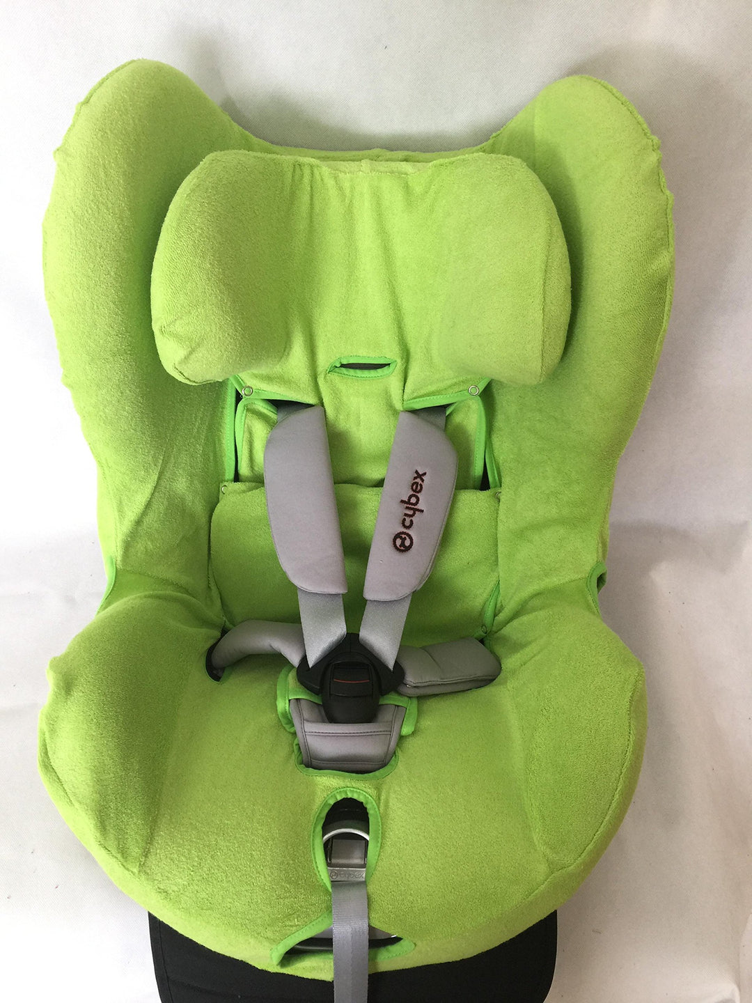 Sommerbezug Schonbezug für Cybex Sirona und Sirona plus Frottee 100% Baumwolle grün + Bezug für den