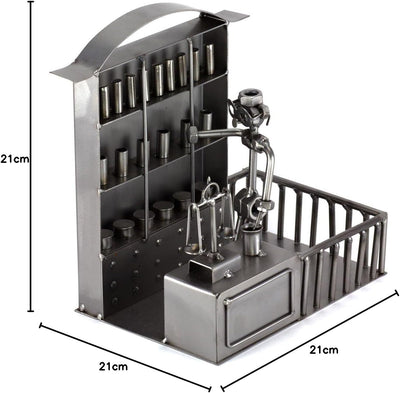 Steelman24 I Schraubenmännchen Apotheker I Made in Germany I Handarbeit I Geschenkidee I Stahlfigur