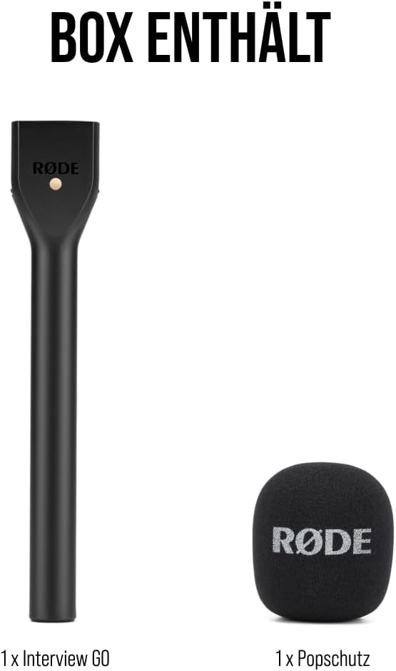 RØDE Handadapter Interview GO für Wireless GO, black Interview Go Schwarz, Interview Go Schwarz