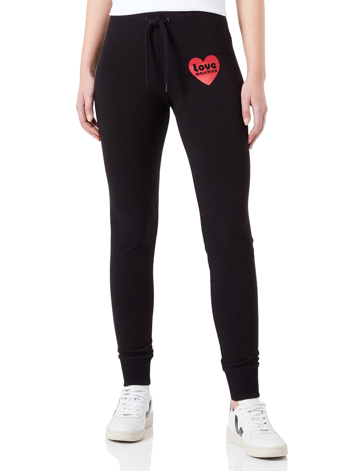 Love Moschino Damen Slim Fit Jogger Casual Pants 40 Schwarz, 40 Schwarz