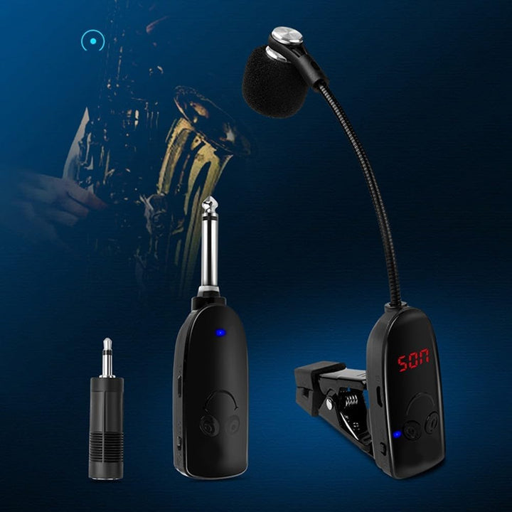 UHF Wireless Instruments Mikrofon, Saxophon Mikrofon, Drahtloser Empfänger und Sender, für Saxophon