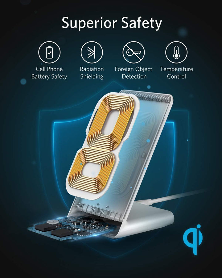 Anker 313 Induktive Ladestation, Qi-Zertifiziert, Geeignet für iPhone 15/15 Pro / 15 Pro Max, SE (20