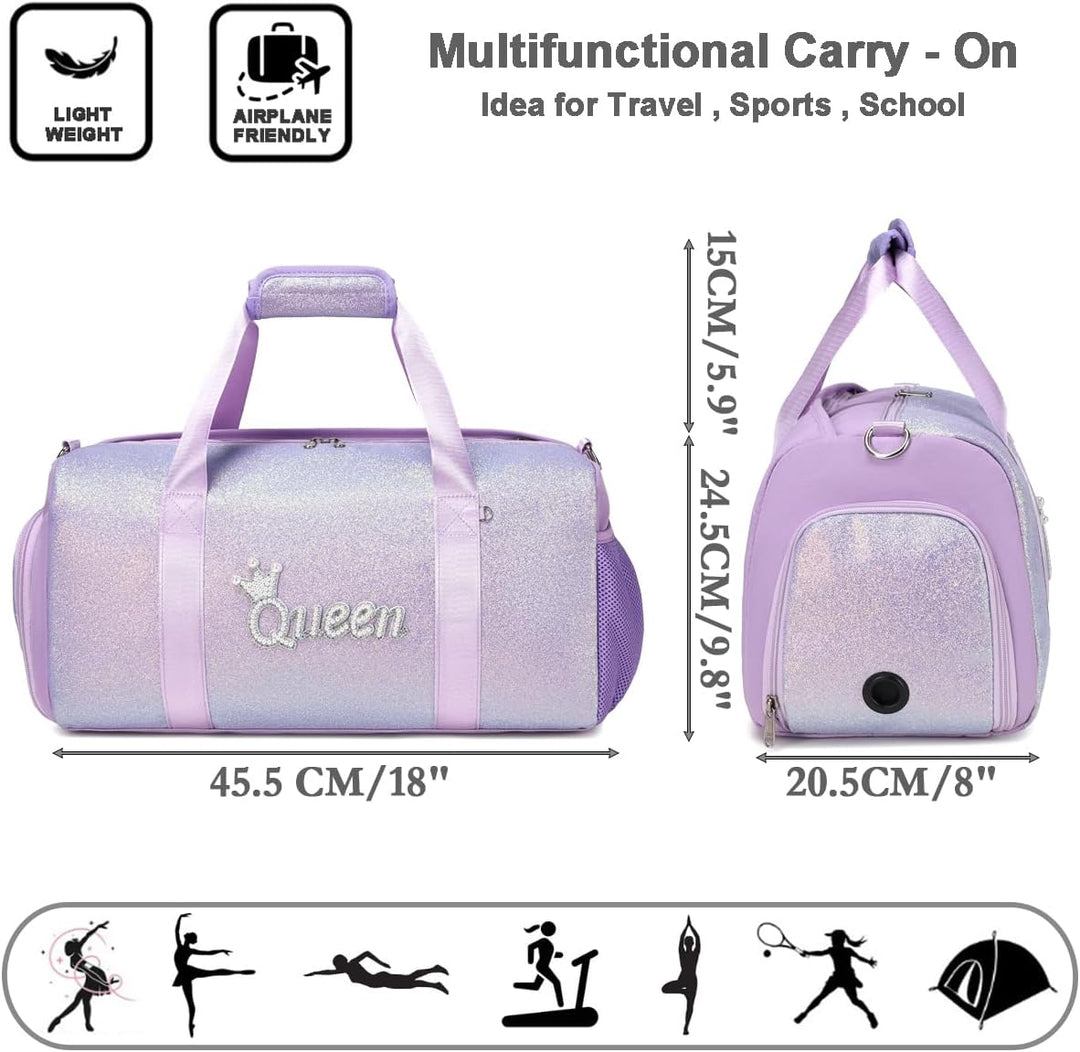 Sporttasche Mädchen Kindertaschen Kinder Reisetasche Mädchen Sports Duffel Schwimmtasche Klassische