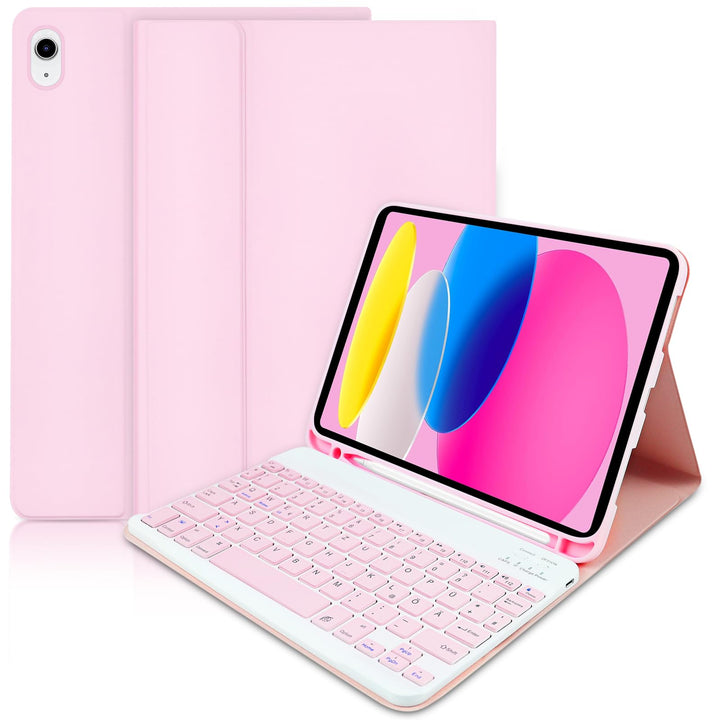 iPad 10th/(A16) 11th Generation Tastatur Hülle für 10.9 Zoll 2022/11 Zoll 2025, Abnehmbare Drahtlose
