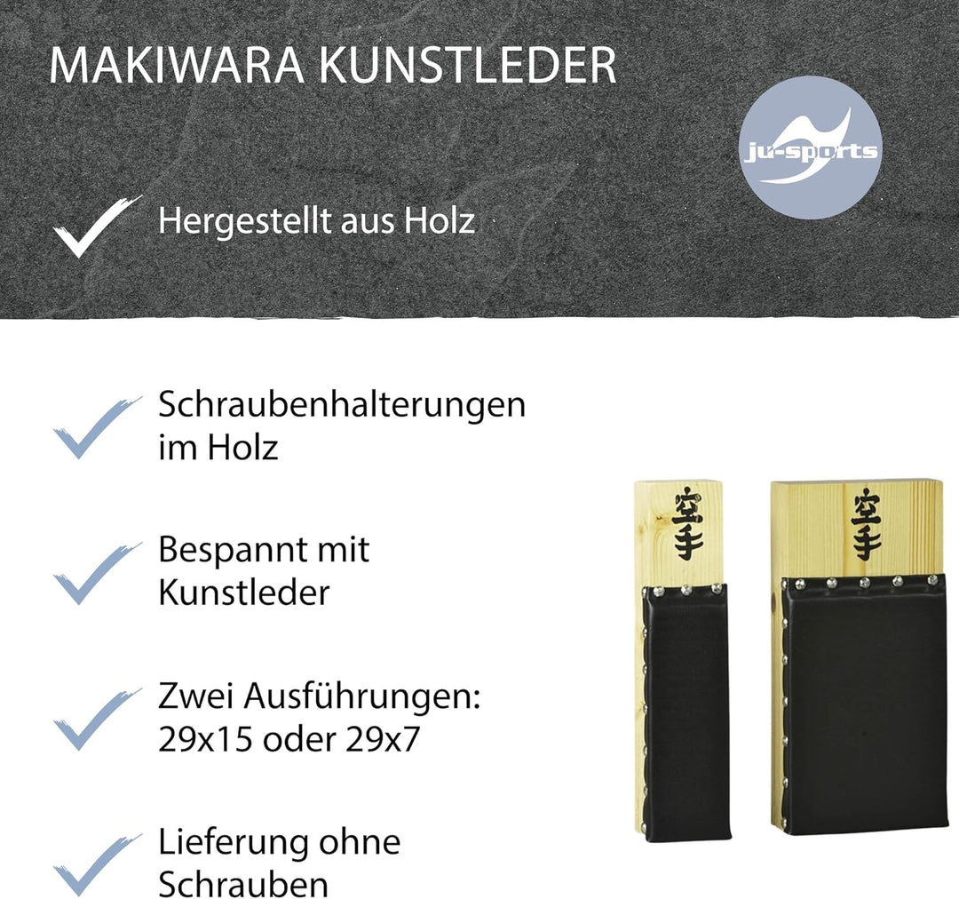 Ju-Sports Makiwara Kunstleder Schlagpolster Kampfsport 1 STK I Traditionelles Trainingsgerät im Budo