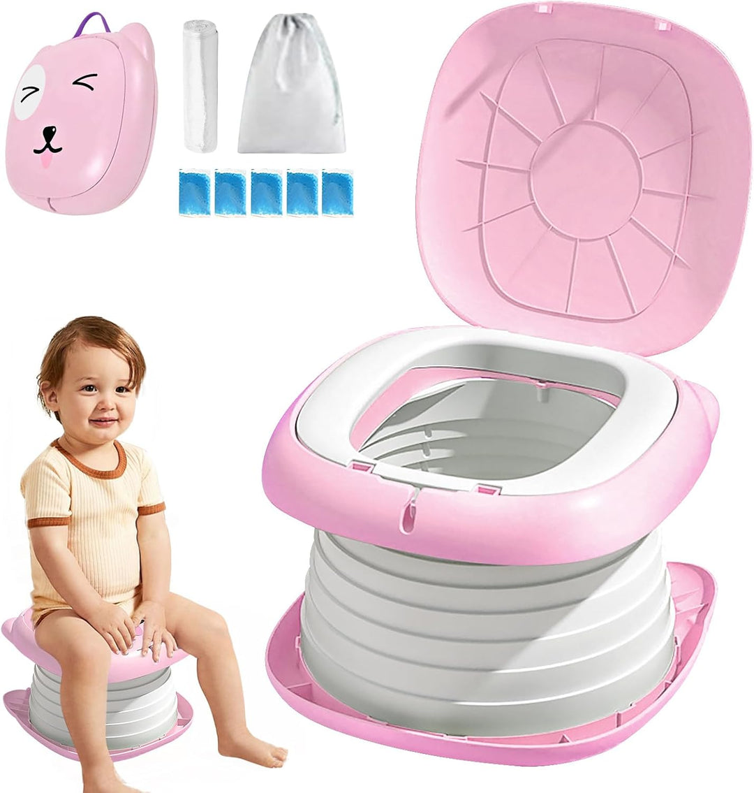 Faltbarer Toilettensitz für Kinder, Reisetöpfchen für Auto, Outdoor &amp; Indoor, Praktisch für Camping